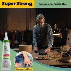 Super Strong Fabric Glue 60ml – Clear Washable Adhesive for Clothing, Patches, L