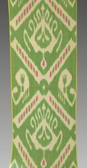 11 Yard HAND MADE UZBEK Natural SILK IKAT ADRAS FABRIC #4883