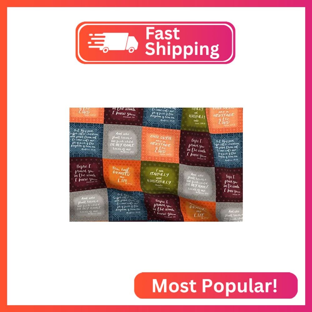 Spoonflower Fabric Bible Verse Wholecloth Cheater on Minky