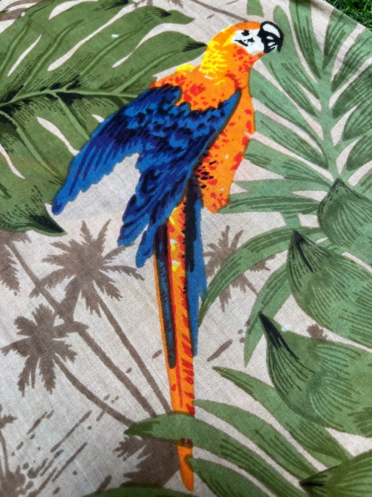 Multi Parrot Indian Cotton Fabric Dressmaking Sewing Running Fabric 10 Yards US