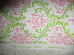 2 Yards Premier Prints Design MADISON 56″ wide Upholstery Fabric Pink/Lime Green