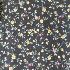 Mixed 10 Lot Cotton Fabrics Pieces Dark Tone Mostly Floral Prints 1 LB
