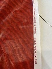 Coles of Mortimer Midford Moire Fabric 4 yd remnant by Richard Godwin Red Chintz