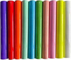 10 Pcs Glossy Solid Faux Leather Sheets for Crafts, 8.3″ x 11.8″21x30cm Color…