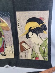 Kona Bay Fabric Asian Geisha 13 Art Panel Cotton 5 Portraits New 2009