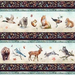 Forest Tales By Hoffman Fabrics – Sky Border Stripe #V5205-16