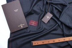 Ermenegildo Zegna Electa Wool Fabric 3.5m Deep Teal Aqua Prince of Wales Suit