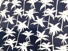 Navy Palm Outdoor Fabric Tree Tropical Deck Cushion Pillow 3 Yard Lot