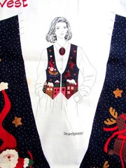 Up On The House Top Adult Vest Craft Panel Sizes XS, S, M & L