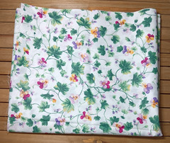 Pansies Hand Made Curtain Panel or Sewing Fabric 44″ x 50″ Unfinished
