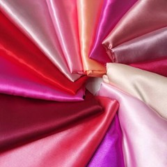 By Yards Plain Charmeuse 58″ Wide Silky Satin Fabric Scarf Craft Material Pink