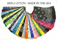 Made In The USA Paisley Bandana 22″ x 22″ 100% Cotton – Wide Selection