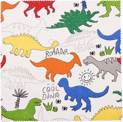 84Pcs 5X5 Dinosaur Cotton Fabric Squares for Baby Boy – Dinosaur Charm Pack Fabr