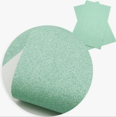 Aqua Blue Sand Glitter FAUX LEATHER SHEET 8.75″ X 12″ 1082048 Fine Glitter