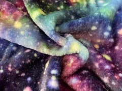 Super Soft Cuddle Fleece Fabric Material GALAXY