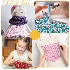 Prebound 1500 Pcs 4 x 4 Inches Cotton Fabric Squares Pre-Cut Quilt Squares Fl…