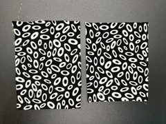 100% Cotton Black and White Prints Scrap Assortment Various Sizes