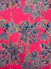 Lilly Pulitzer Fabric Flamingo Pink Nice Stems Slub Cotton Fabric – 3FT x 5FT