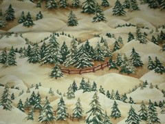Christmas Street Thimbleberries RJR Fabrics 1.55 yards Scenic Winter Pine Trees