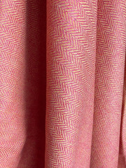 Herringbone Wool Coating in BUBBLE GUM PINK & WARM GOLD 62″ Wide By the Yard