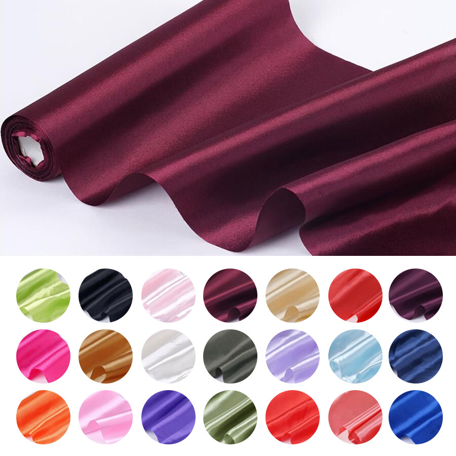 12″ x 10 Yards Satin Fabric Put-up Party DIY Craft Wedding Decorations Supplies