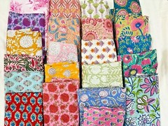 100 Pcs Indian Hand Block Print Cotton Fabric Cut Pieces | Fabric for Patchwork