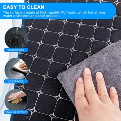 Pebble Grain Quilted Faux Leather 6mm Foam Backed Auto Upholstery 63″ Wide