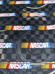 Nascar Fabric Black 45”WX38”L