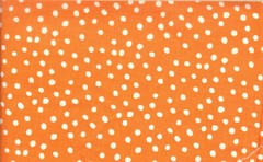 ORANGE WITH SCATTERED WHITE DOTS – BTHY – 18″X44″