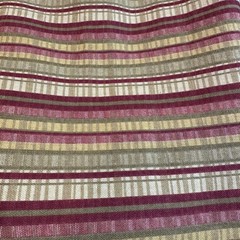 Red Tan Striped Fabric 7.5 Yards Total 44″ Wide Woven Upholstery 2 Pieces READ!!