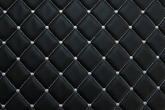 Dot Quilted Vinyl Grain Faux Leather Car Upholstery Fabric | 2″-5cm Stitched