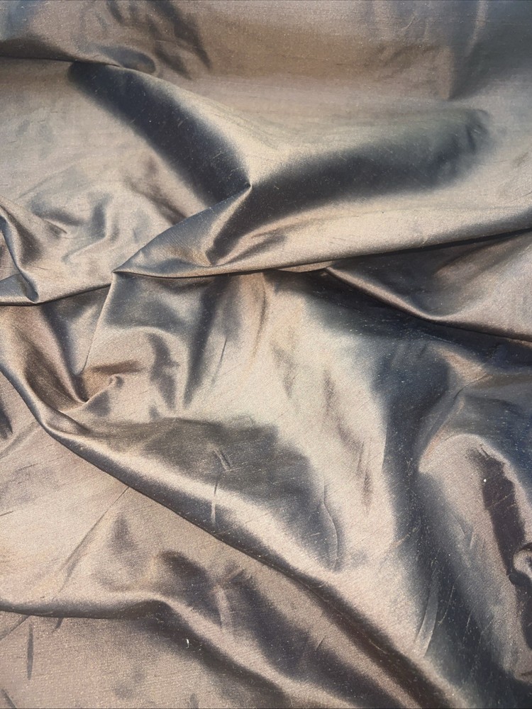 100% Silk Dupioni Fabric 54” Wide Sold By The Yard # 201 Brown