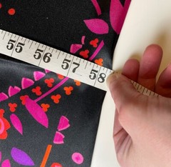 3+ Yards Silky Fabric Bright Pink Orange Purple Floral Print On Black