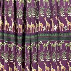 New African Hi Fashion Fabrics 5 yds MuuMuu Kaftan Giraffes Zebras Poly Rayon