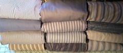 24-pc Big Scraps of 12 Men’s assorted STRIPE shirt SLEEVES 100% cotton Quilting