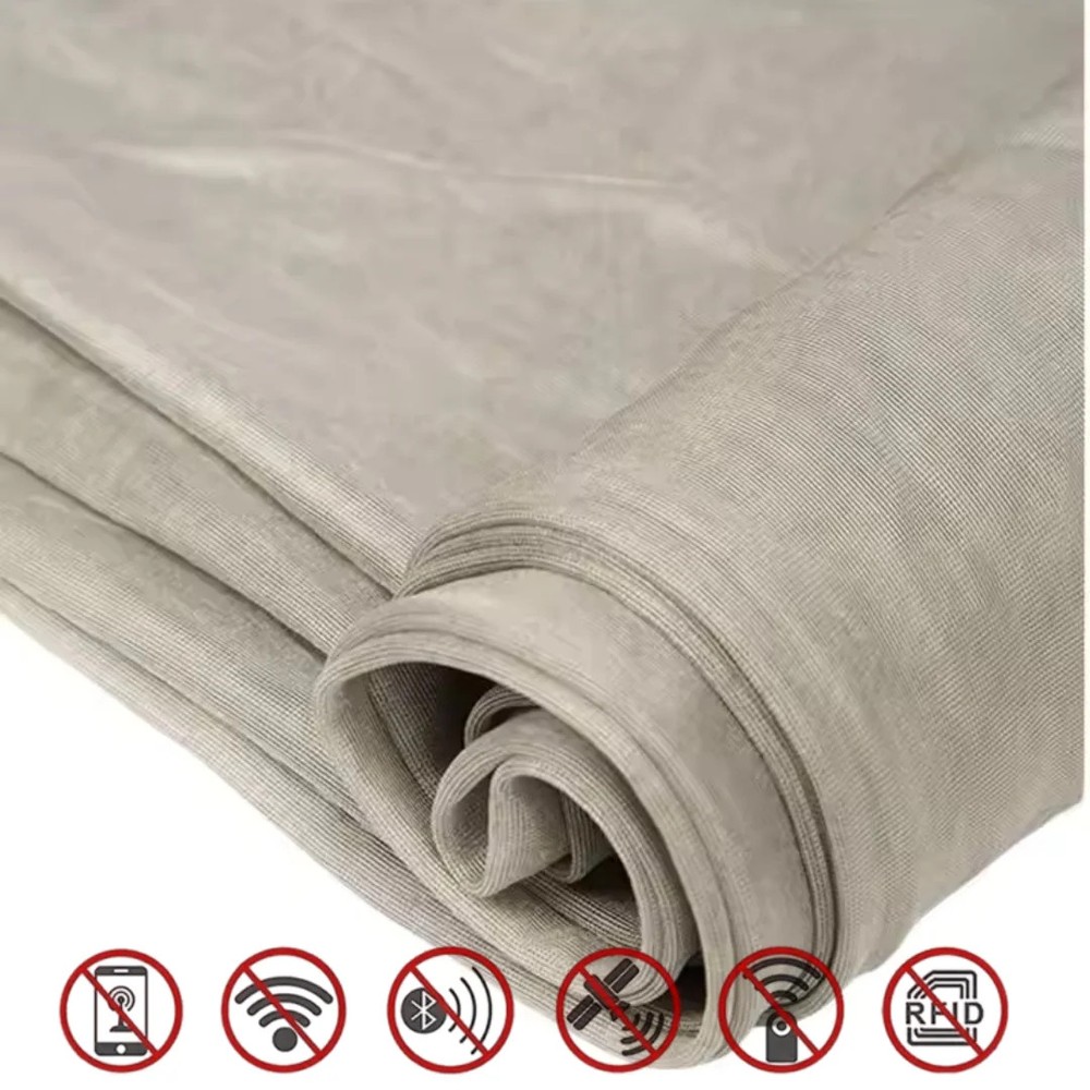 100% Silver Fiber Mesh Canopy Durable EMF-Reducing Knitted Fabric