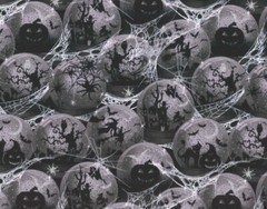 Fabric Tradition- Halloween Hallows Eve Glitter Quilting and Crafting Fabric