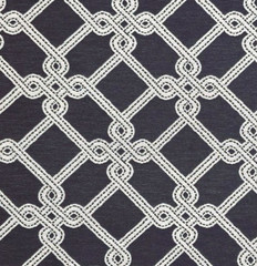 Woven Nautical Trellis Pattern BLUE Upholstery Cushion Pillow Sewing Fabric BTY