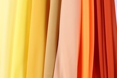 Yellow Chiffon Fabric by the Yard, Sheer Polyester Chiffon for Event Decor