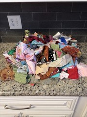 Cotton Fabric Scraps For Crumb Quilts And Crafts Over 5 Pounds