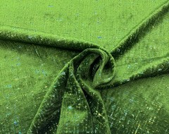 P KAUFMANN CITY LIGHT EMERALD GREEN VELVET HEIRLOOM VINTAGE FABRIC BY YD 54″W