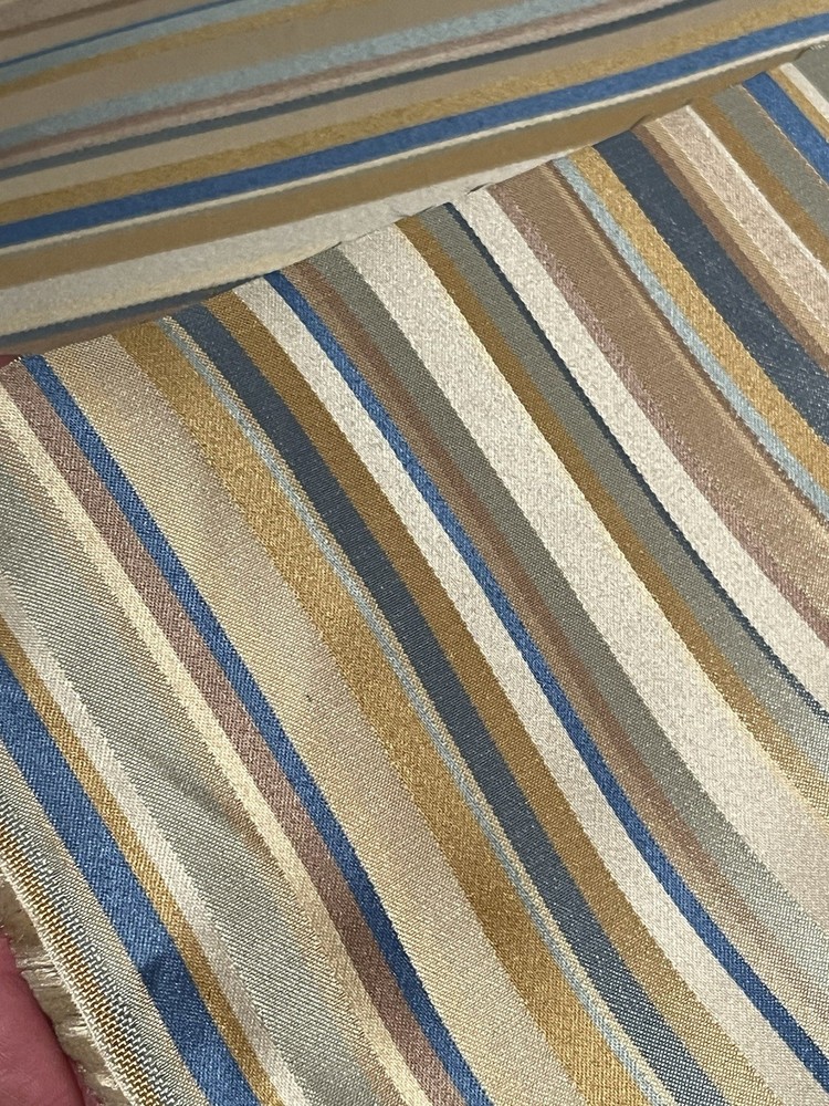 SATIN STRIPES SILK FABRIC 6.38 YARDS