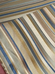 SATIN STRIPES SILK FABRIC 6.38 YARDS