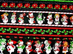 “SNOW LADY” 692-403 COLORFUL SNOW LADY BORDER PRINT BTY