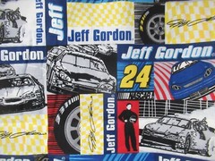 Jeff Gordon #24 NASCAR Cotton Fabric SPRINGS IND. VTG 2005 RARE SBTY X 44″W