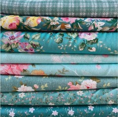 8PCS 9.8″ x 9.8″25 * 25CM Quilting Fat Quarters Fabric Bundles, for Sewing Cr…