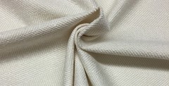 BALLARD DESIGNS DAVIDSON HERRINGBONE IVORY WHITE WOVEN FABRIC BY THE YARD 56″ W