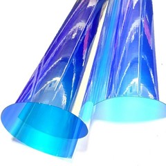 Roll Of Iridescent Holographic Clear Transparent PVC Fabric Vinyl Film for 2