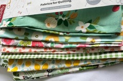 Mrs. Quilty 8 Fat Quarters 18″ x 22″ x2, 100% Cotton Floral Multicolor Quilting