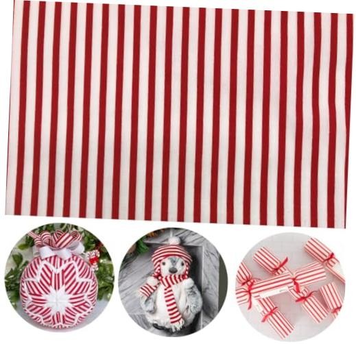 1/8″ and White Striped Fabric – 2 Yard Cut, 60″ Wide, Poplin 2 Yard pre Cut Red